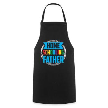 Father With HomeSchool Homeschool Father's Day Dad - Cooking Apron - black - Front - AI Model Male 185 dark (185cm)