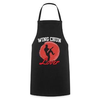 Wing Chun Lover Martial Arts Trainer Martial Arts - Cooking Apron - black - Front - AI Model Male 185 dark (185cm)