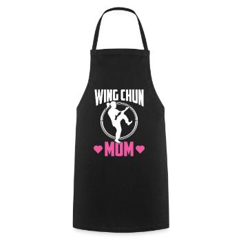 Wing Chun Mother Martial Arts Martial Arts Trainer - Cooking Apron - black - Front - AI Model Male 185 dark (185cm)