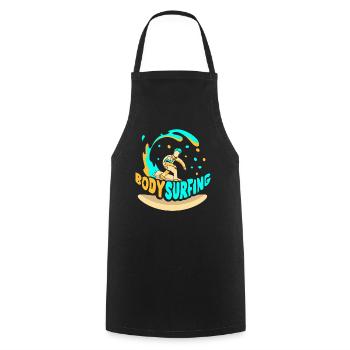 Bodysurfen Bodysurfer Bodysurfing Hobby Bodysurf - Cooking Apron - black - Front - AI Model Male 185 dark (185cm)