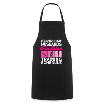 Triathlon Training Frauen Triathlet Geschenk - Kochschürze - Schwarz - Vorne - AI Model Male 185 dark (185cm)