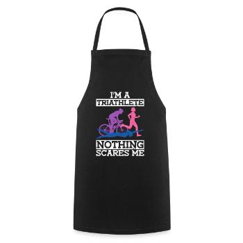 Triathlon Training Triathlet Frauen Mama - Kochschürze - Schwarz - Vorne - AI Model Male 185 dark (185cm)
