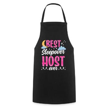 Best Overnight Host Ever Party - Cooking Apron - black - Front - AI Model Male 185 dark (185cm)