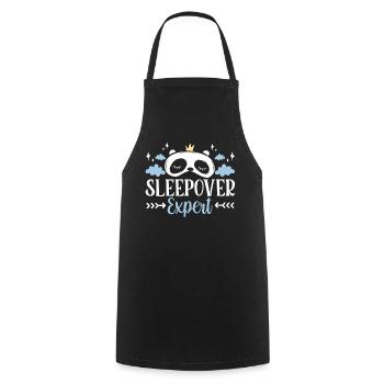 Expert pour les nuitées douces fête nuitée - Tablier de cuisine - noir - Devant - AI Model Male 185 dark (185cm)