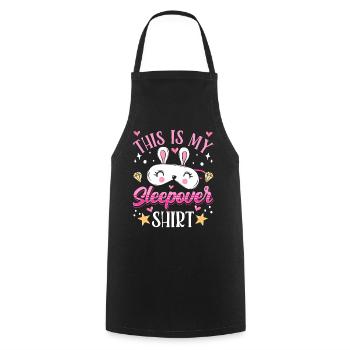 C’est mon Sleepover Shirt Party Stay - Tablier de cuisine - noir - Devant - AI Model Male 185 dark (185cm)