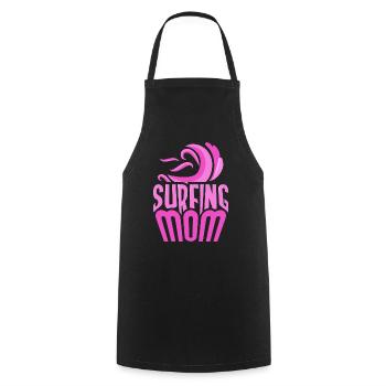 Surf Mama Surf Surfer Planche de surf - Tablier de cuisine - noir - Devant - AI Model Male 185 dark (185cm)