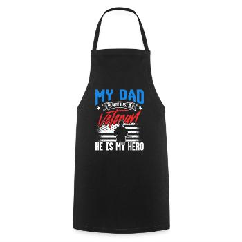 Vater Ist Nicht Nur Ein Veteran Er Ist Mein Held - Kochschürze - Schwarz - Vorne - AI Model Male 185 dark (185cm)