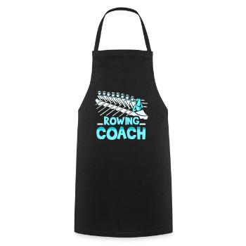 Rowing Trainer Trainer Rowing Boat Rowing Rower - Cooking Apron - black - Front - AI Model Male 185 dark (185cm)