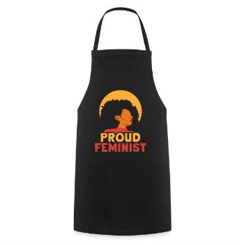 Fières femmes féministes afro-américaines - Tablier de cuisine - noir - Devant - AI Model Male 185 dark (185cm)