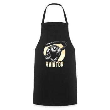Pilot Small Aircraft Light Aircraft Pilot Jet - Cooking Apron - black - Front - AI Model Male 185 dark (185cm)