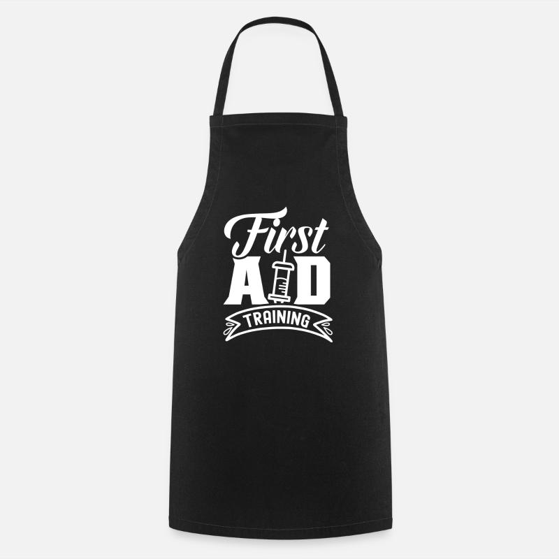 Training in First Aid Course First Aid - Cooking Apron - black