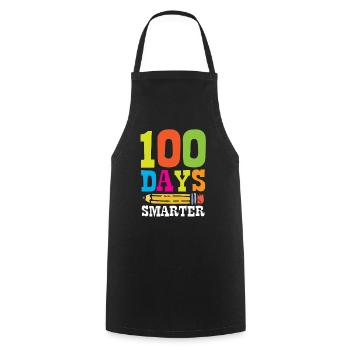 100 Tage Schlauer Sprüche Lustig Süß Team - Kochschürze - Schwarz - Vorne - AI Model Male 185 dark (185cm)