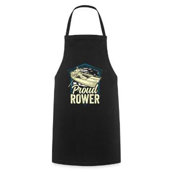 Fier Rameur Aviron Aviron Bateau Aviron Aviron - Tablier de cuisine - noir - Devant - AI Model Male 185 dark (185cm)
