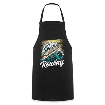 Rowing Rowing Rowing Rowing Boat Rowing Rower - Cooking Apron - black - Front - AI Model Male 185 dark (185cm)