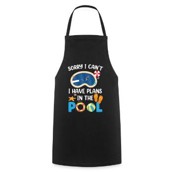I can't I have plans for the pool sorry - Cooking Apron - black - Front - AI Model Male 185 dark (185cm)