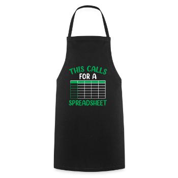 This Requires A Spreadsheet Table Accountant - Cooking Apron - black - Front - AI Model Male 185 dark (185cm)