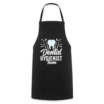 Dental Hygienist Team Dentist Dental Hygiene - Cooking Apron - black - Front - AI Model Male 185 dark (185cm)