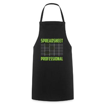 Spreadsheet Profi Arbeit Tabelle Buchhalter - Kochschürze - Schwarz - Vorne - AI Model Male 185 dark (185cm)