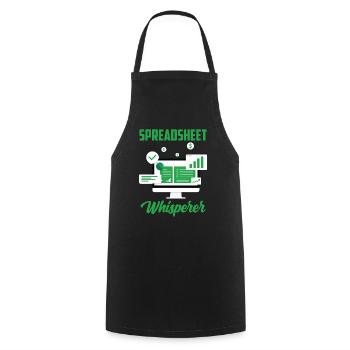 Spreadsheet Whisperer Table Accountant Work - Cooking Apron - black - Front - AI Model Male 185 dark (185cm)