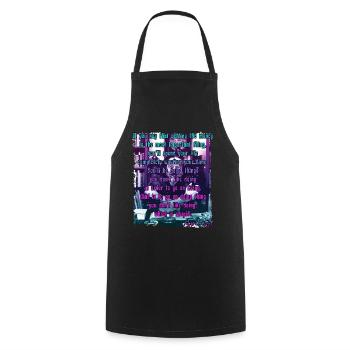 Eastern Philosophy Quotes Zen Buddhism - Cooking Apron - black - Front - AI Model Male 185 dark (185cm)