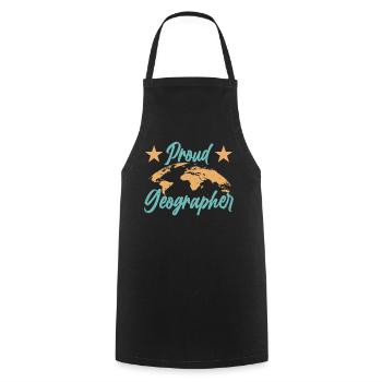 Proud Geography Geography Geography Student - Cooking Apron - black - Front - AI Model Male 185 dark (185cm)