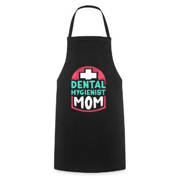 Hygiéniste dentaire Mama Dentiste Hygiéniste dentaire - Tablier de cuisine - noir - Devant - AI Model Male 185 dark (185cm)