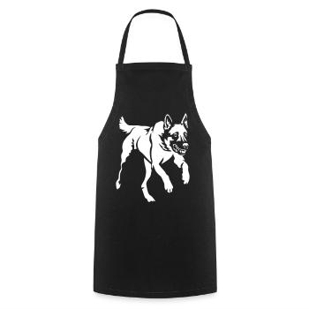 Malinois « Black Edition » - Tablier de cuisine - noir - Devant - AI Model Male 185 dark (185cm)