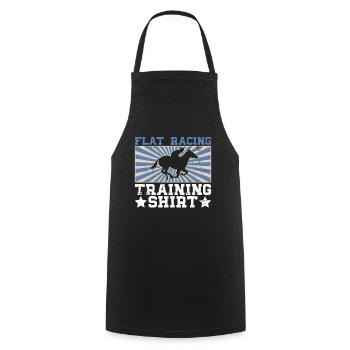 Chemise d’entraînement de course plate - Courses de chevaux - Tablier de cuisine - noir - Devant - AI Model Male 185 dark (185cm)
