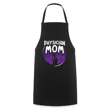 Doctor Mother Medical Doctor Doctor Profession - Cooking Apron - black - Front - AI Model Male 185 dark (185cm)