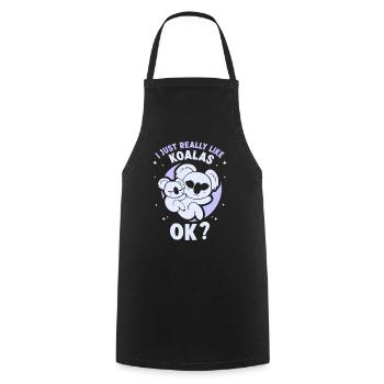 J’aime Koalas Just Very Okay? Koala Ours Koala - Tablier de cuisine - noir - Devant - AI Model Male 185 dark (185cm)