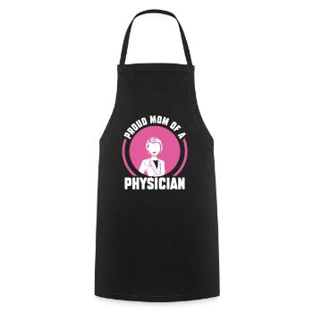 Proud Mother of A Doctor Doctor Doctor Doctor - Cooking Apron - black - Front - AI Model Male 185 dark (185cm)