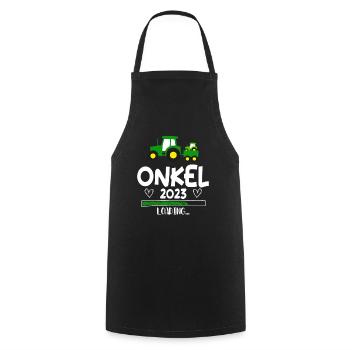 Onkel 2023 Loading Schwangerschaft - Kochschürze - Schwarz - Vorne - AI Model Male 185 dark (185cm)