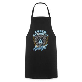 Analyst Für Cybersicherheit Cybersecurity Hacker - Cooking Apron - black - Front - AI Model Male 185 dark (185cm)