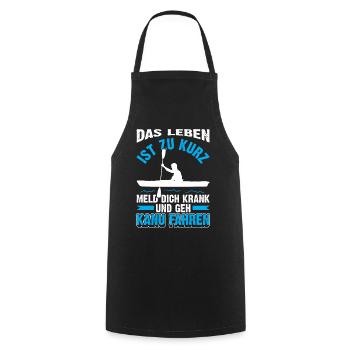 Lustige Kanurennsport | Kanusport Geschenk - Kochschürze - Schwarz - Vorne - AI Model Male 185 dark (185cm)