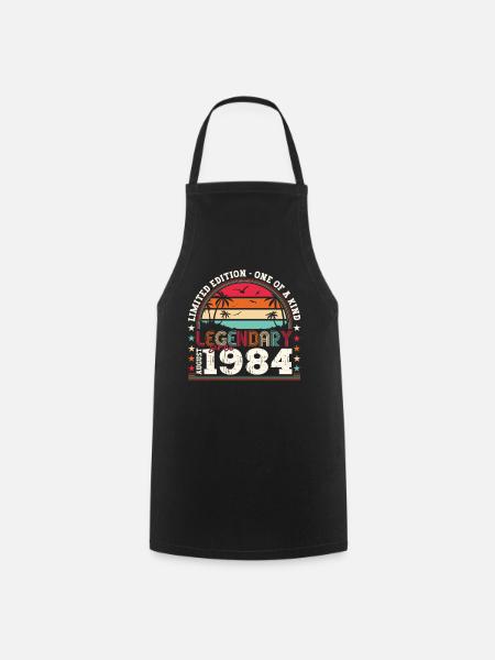 Legendarisch augustus 1984 38e verjaardagscadeau plezier - Keukenschort - zwart