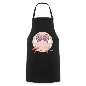Japan Play Video Game Lover Arcade Gamer Gaming - Cooking Apron - black - Front - AI Model Male 185 dark (185cm)