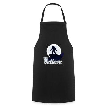 Big Foot Moon Believe - Cooking Apron - black - Front - AI Model Male 185 dark (185cm)