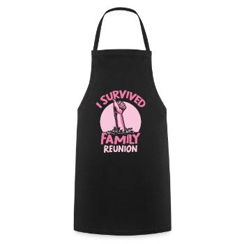 I survived a family reunion family team - Cooking Apron - black - Front - AI Model Male 185 dark (185cm)