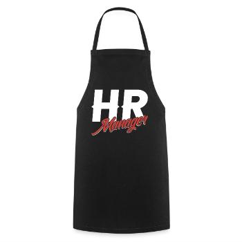 Hr Manager Human Resources Human Resources Personnel - Cooking Apron - black - Front - AI Model Male 185 dark (185cm)