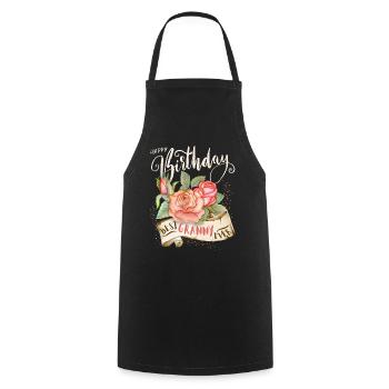 Happy-Birthday, Birthday Granny-Grandma, Grandma-Grandma - Cooking Apron - black - Front - AI Model Male 185 dark (185cm)