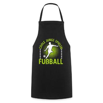 Coole Jungs Spielen Fußball Jungen Geburtstag - Kochschürze - Schwarz - Vorne - AI Model Male 185 dark (185cm)