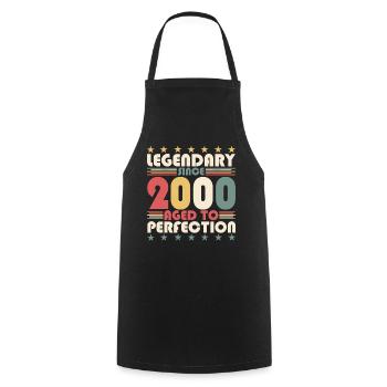 Vintage 2000 22nd Birthday Legendary Gift Fun - Cooking Apron - black - Front - AI Model Male 185 dark (185cm)