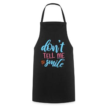 Tell To Smile Féminisme Droits Femmes Égalité - Tablier de cuisine - noir - Devant - AI Model Male 185 dark (185cm)