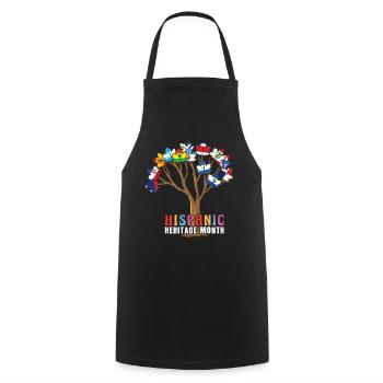Tree Flags Hispanic Heritage Month - Kochschürze - Schwarz - Vorne - AI Model Male 185 dark (185cm)