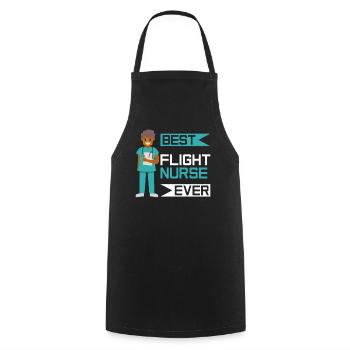 Best Flight Nurse Ever Profession Flight Doctor - Cooking Apron - black - Front - AI Model Male 185 dark (185cm)