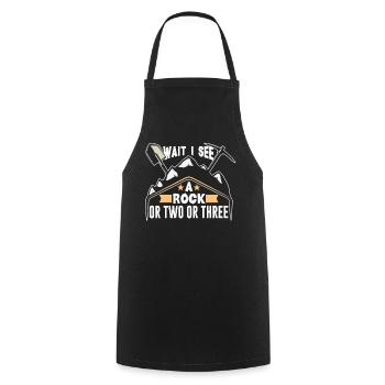 Wait I see a stone or two or three - Cooking Apron - black - Front - AI Model Male 185 dark (185cm)