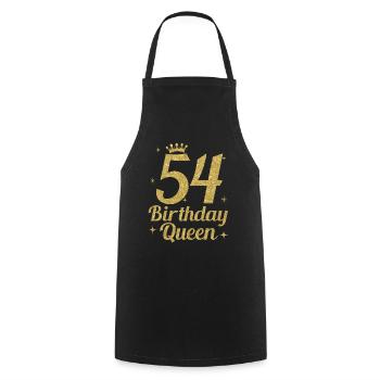 Birthday Queen 54 - Cooking Apron - black - Front - AI Model Male 185 dark (185cm)