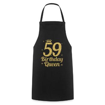 Birthday Queen 59 - Cooking Apron - black - Front - AI Model Male 185 dark (185cm)