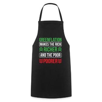 Greenflation rende i ricchi ricchi più ricchi e i poveri più poveri - Grembiule da cucina - nero - Fronte - AI Model Male 185 dark (185cm)