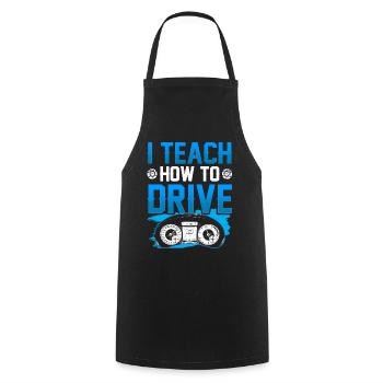 I Bring Driving At Driving Instructor Driving School - Cooking Apron - black - Front - AI Model Male 185 dark (185cm)